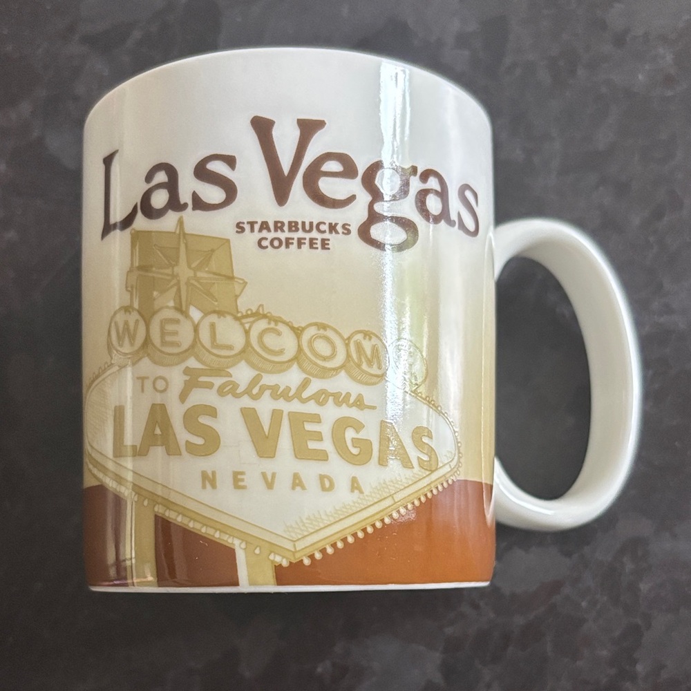 Starbucks Las Vegas Mug - Brown and Cream Design